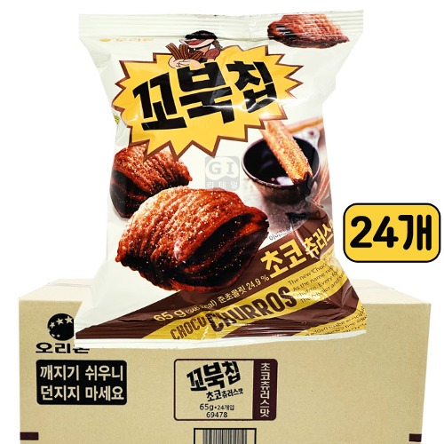 꼬북칩 초코츄러스맛 65g, 24개